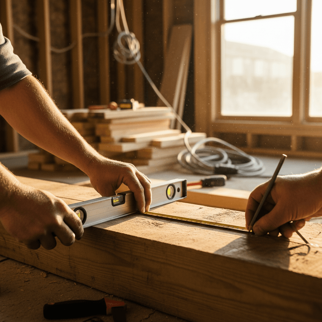Detail of window frame corner showing professional installation precision